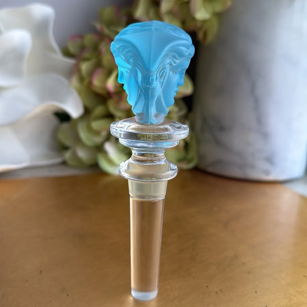 NIB! Versace Rosenthal Crystal Wine Stopper